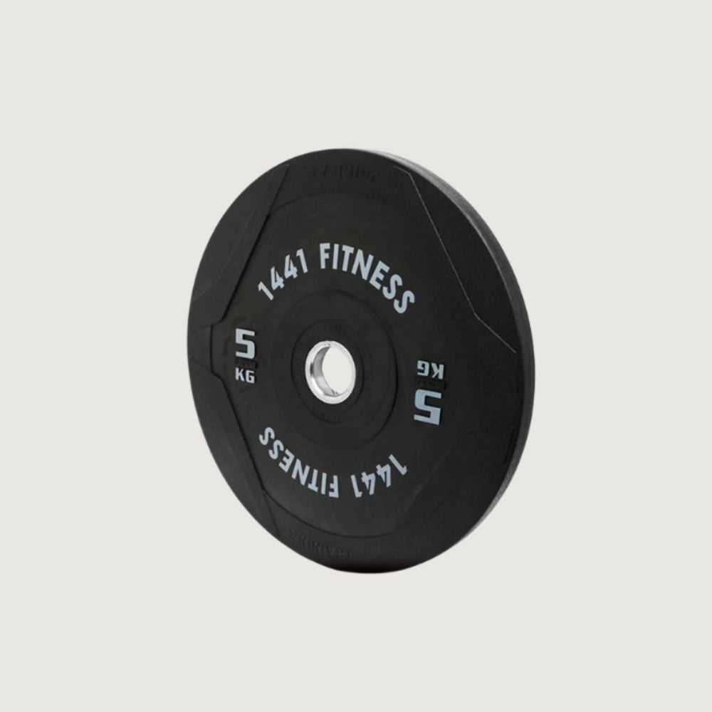 1441 Fitness PU Black Rubber Bumper Plate