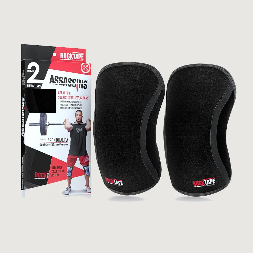 RockTape Assassins 7mm Knee Sleeves Black (Pair)