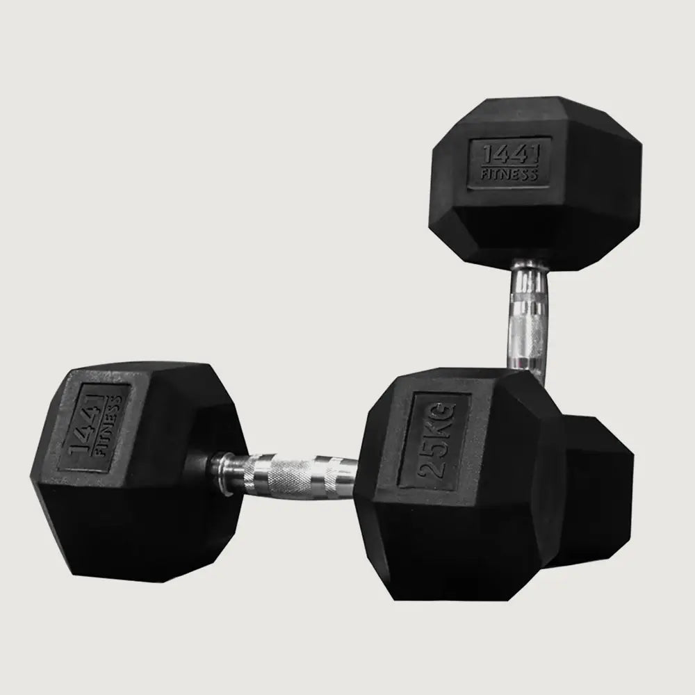 1441 Fitness Rubber Hex Dumbbells (KG)