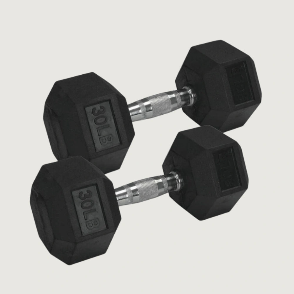 1441 Fitness Rubber Hex Dumbbells (LB)