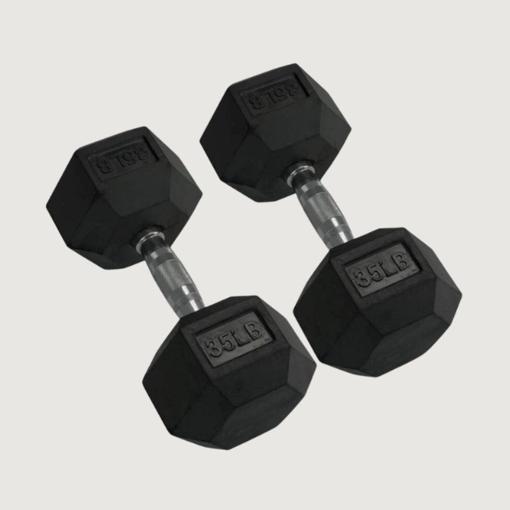 1441 Fitness Rubber Hex Dumbbells (LB)