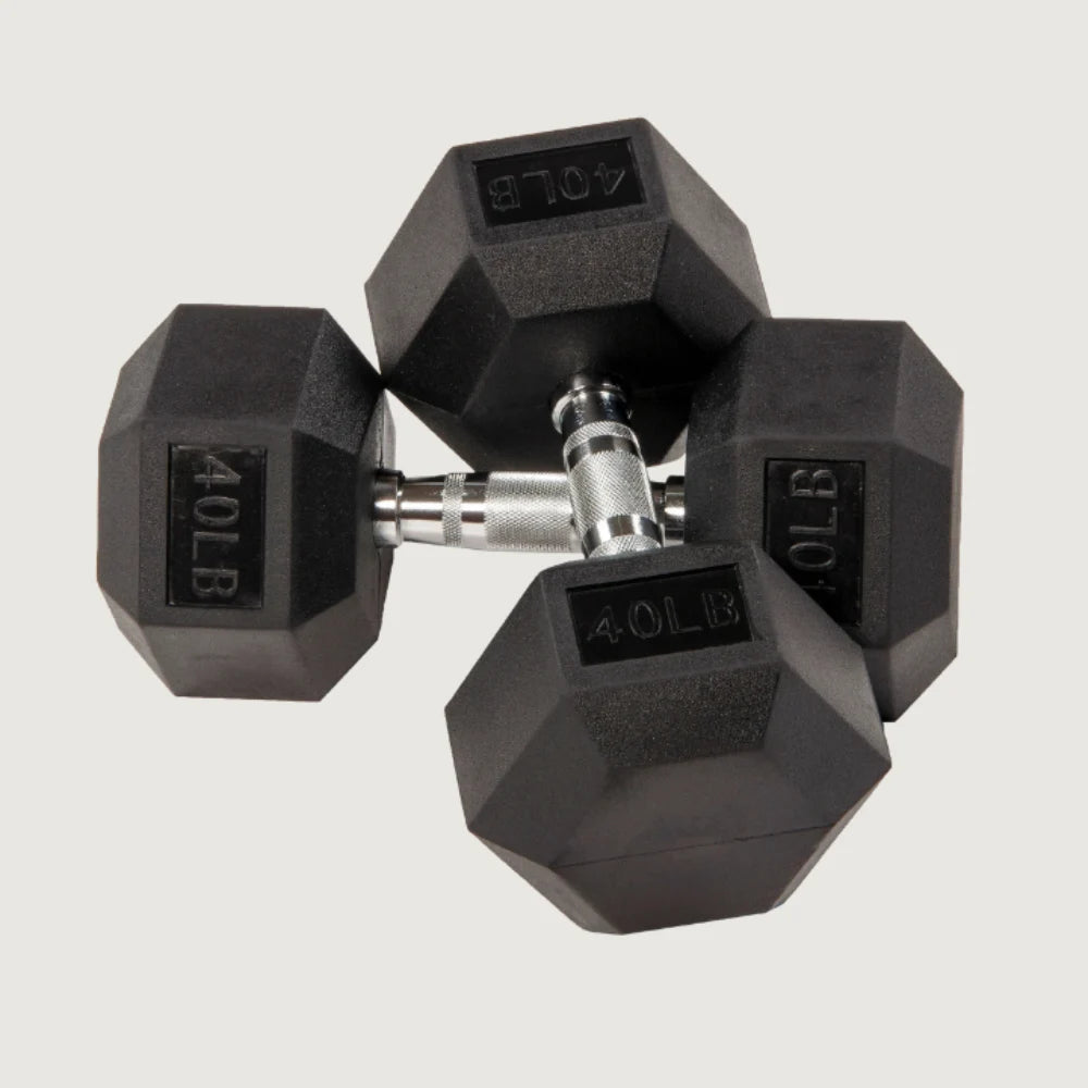 1441 Fitness Rubber Hex Dumbbells (LB)
