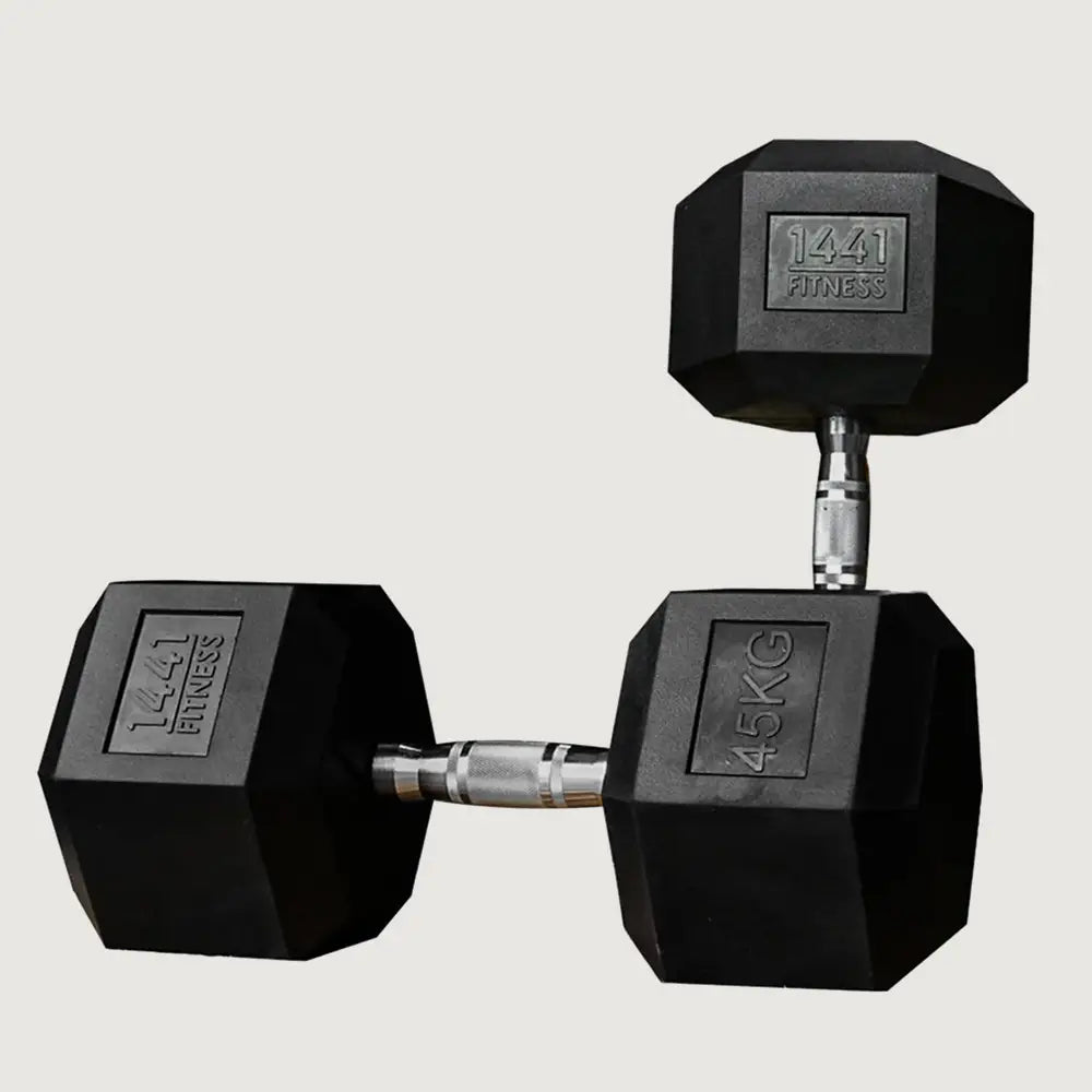 1441 Fitness Rubber Hex Dumbbells (KG)