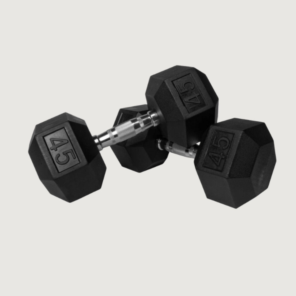 1441 Fitness Rubber Hex Dumbbells (LB)