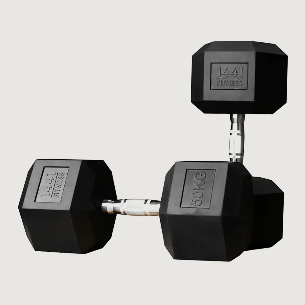 1441 Fitness Rubber Hex Dumbbells (KG)