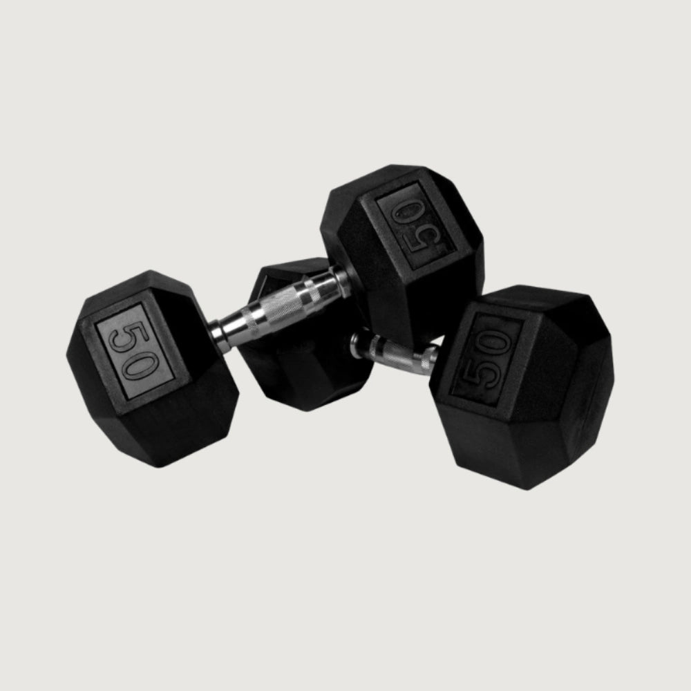 1441 Fitness Rubber Hex Dumbbells (LB)