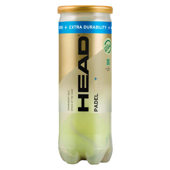 3B HEAD® Padel Pro S+ Can – 3 Balls-The Racquet Shop-Shop Online in UAE, Saudi Arabia, Kuwait, Oman, Bahrain and Qatar