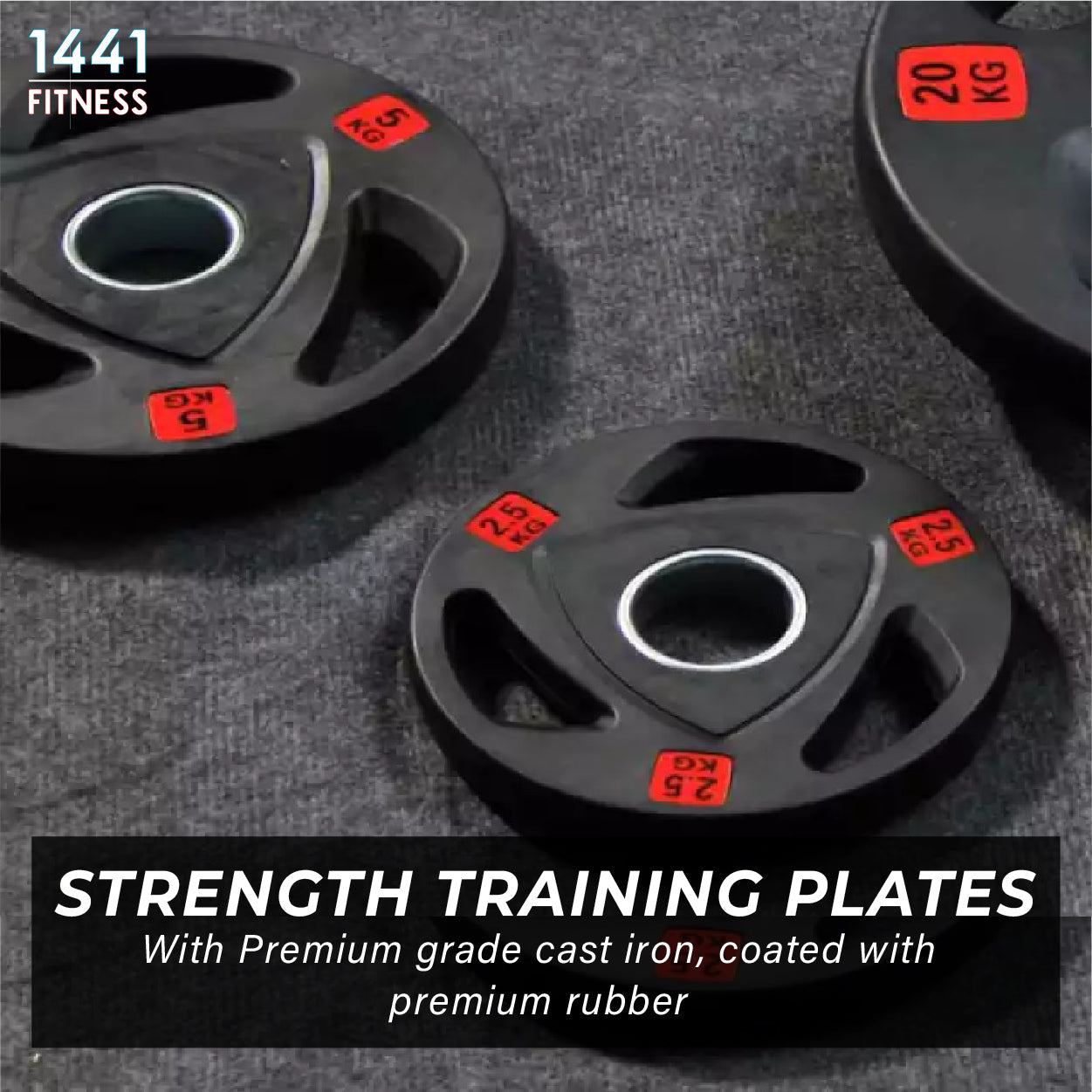 1441 Fitness Tri Grip Olympic Rubber Plate