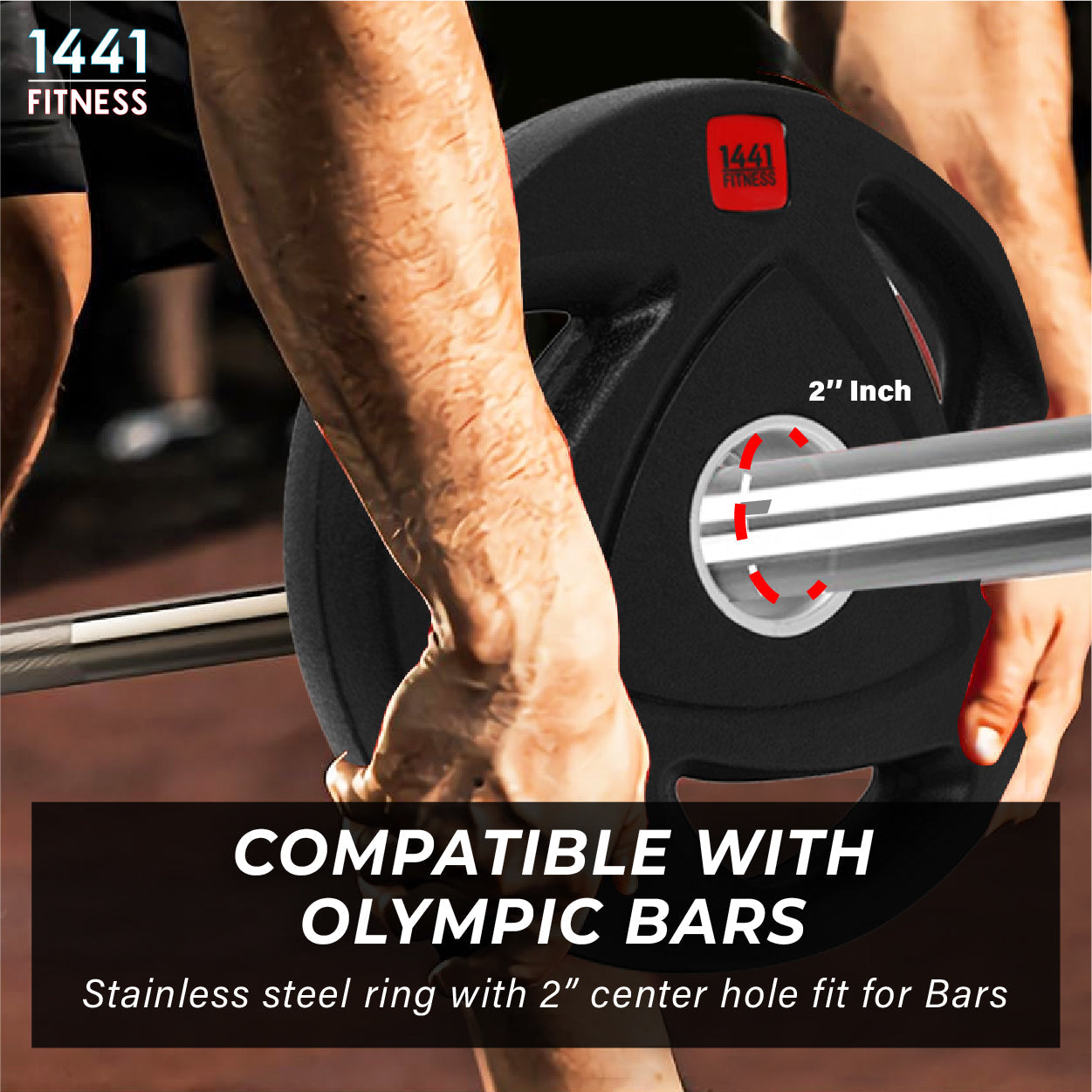 1441 Fitness Tri Grip Olympic Rubber Plate