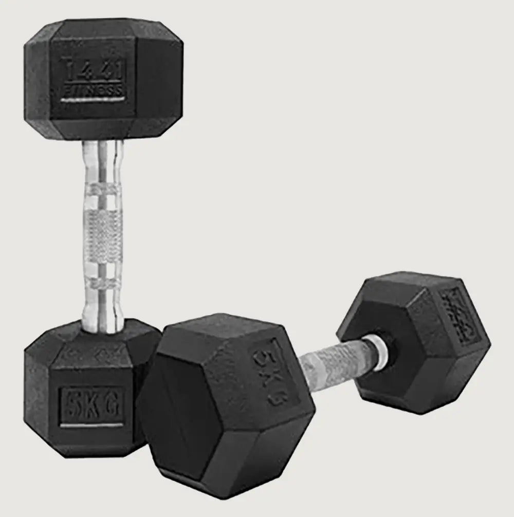 1441 Fitness Rubber Hex Dumbbells (KG)
