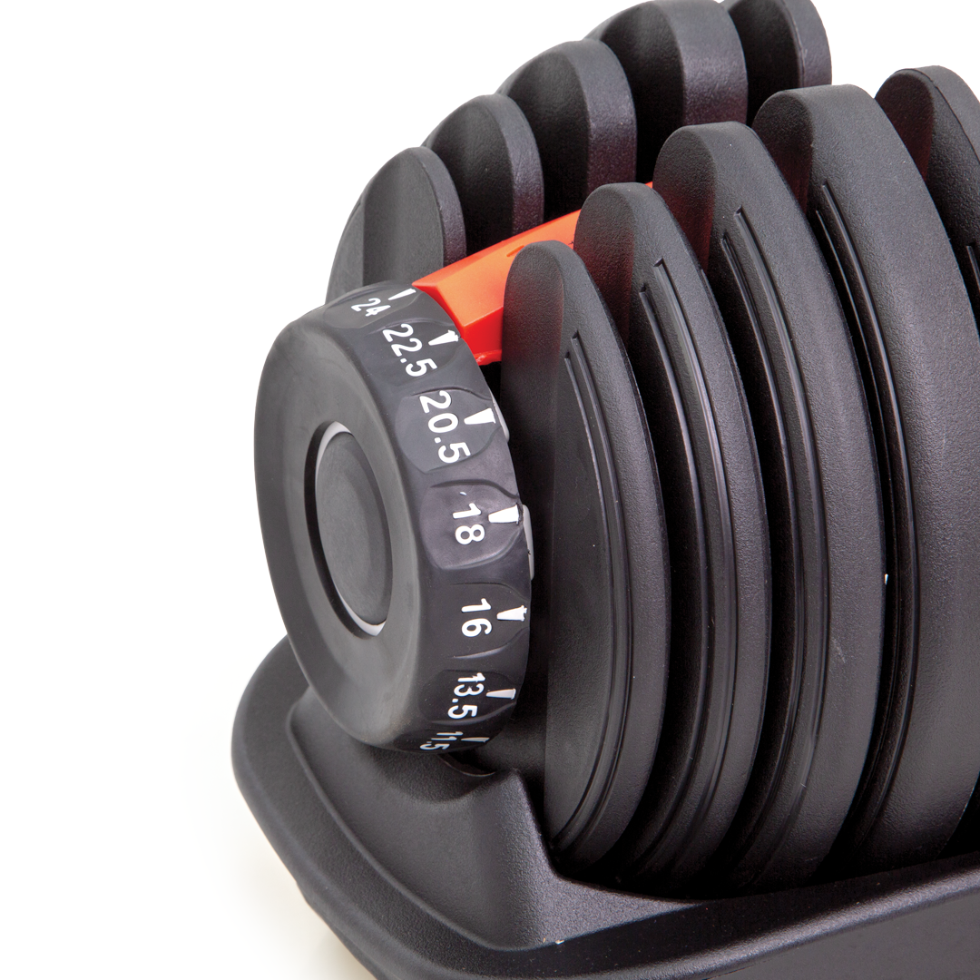 GRIT Fitness Adjustable Weight Dumbbells Pair - 2.5 to 24 kg (Single)