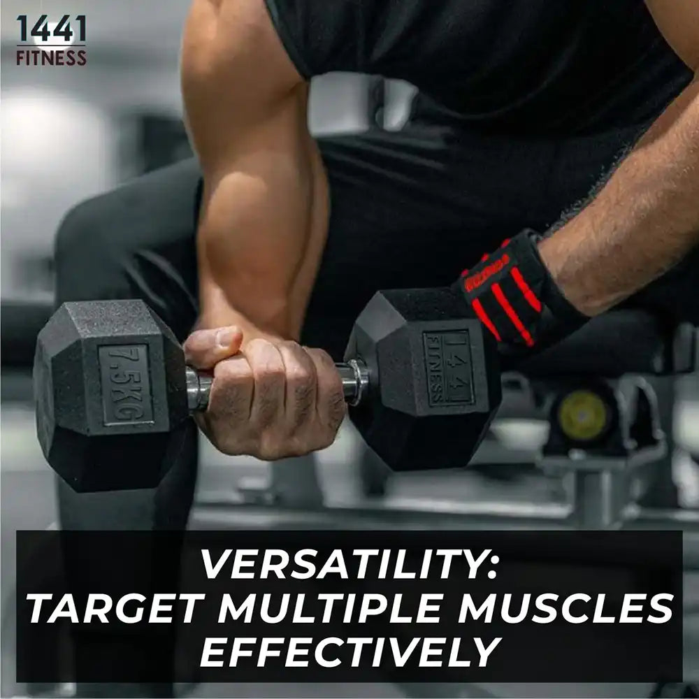 1441 Fitness Rubber Hex Dumbbells (KG)