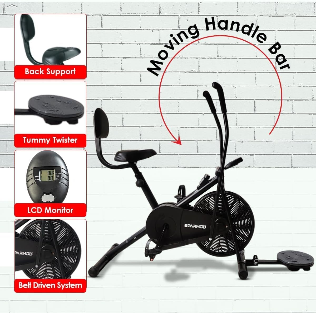 Sparnod Fitness Sab-05_T Upright Air Bike