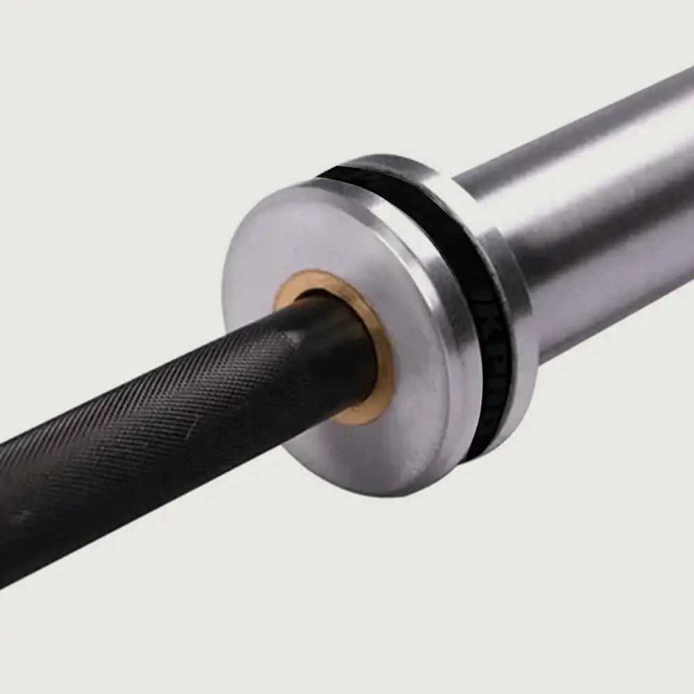 1441 Fitness 7 Ft Powerlifting Bar - Black/Chrome