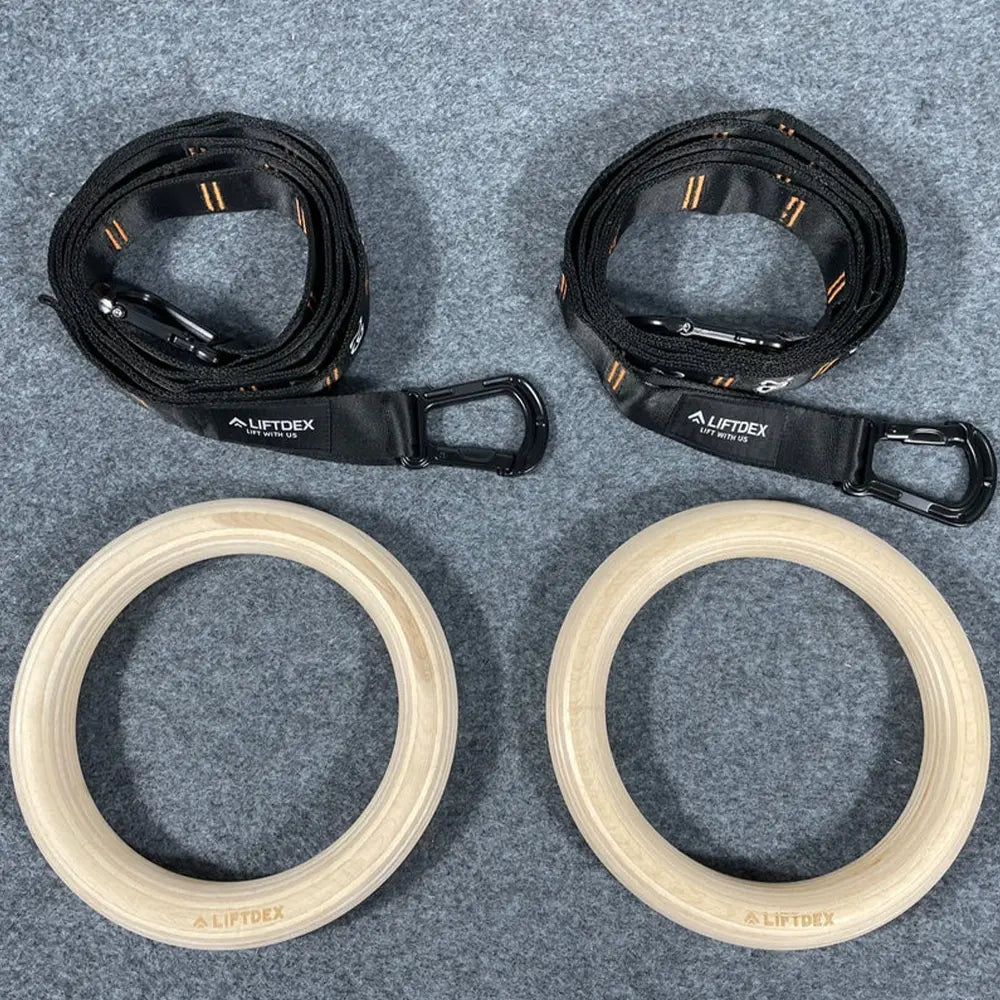 Liftdex Gymnastic Wooden Rings