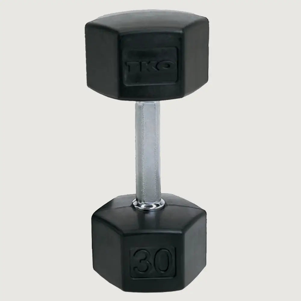 TKO Tri-Grip Rubber Hex Dumbbells (LB)
