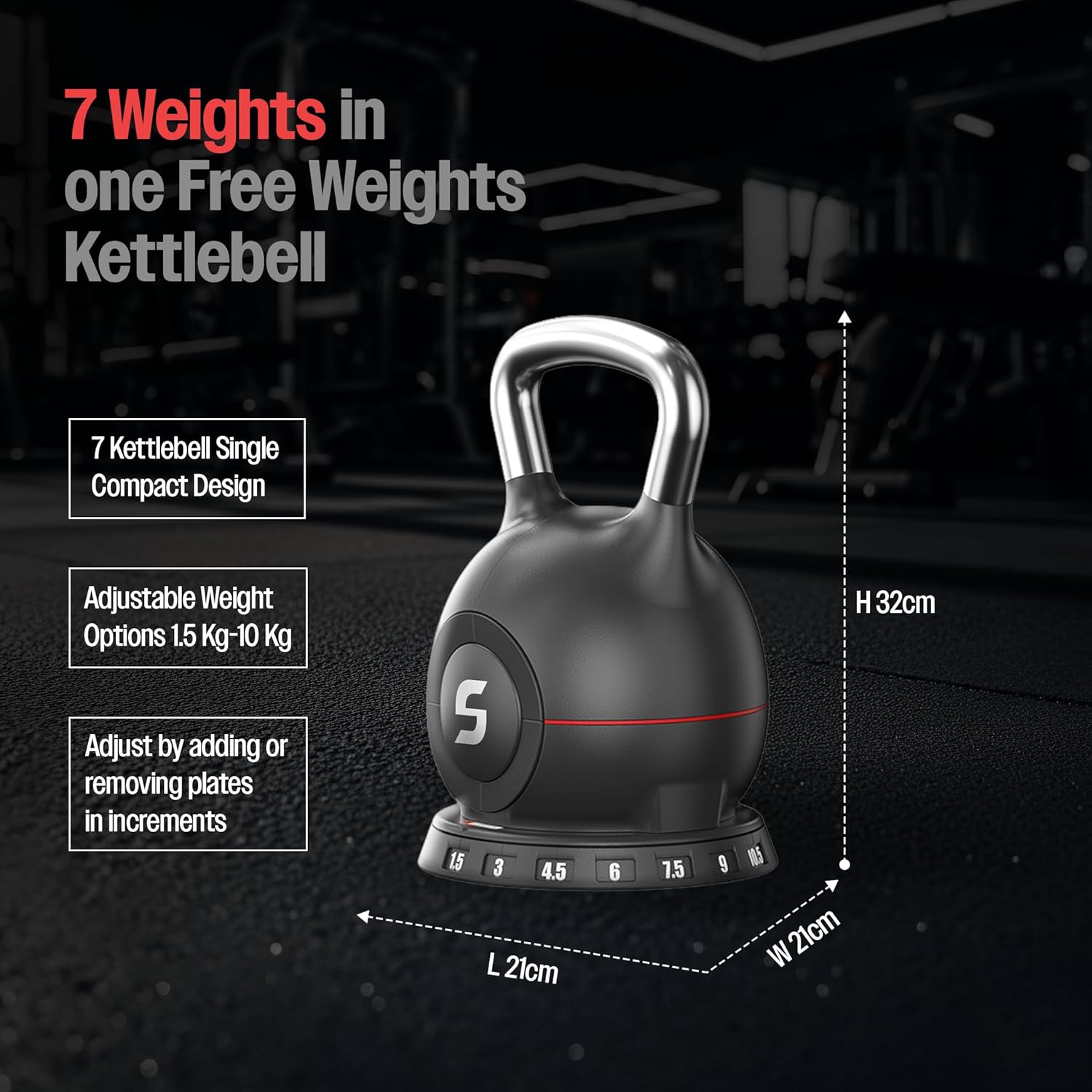 Sparnod Fitness SK-12 Adjustable Kettlebell