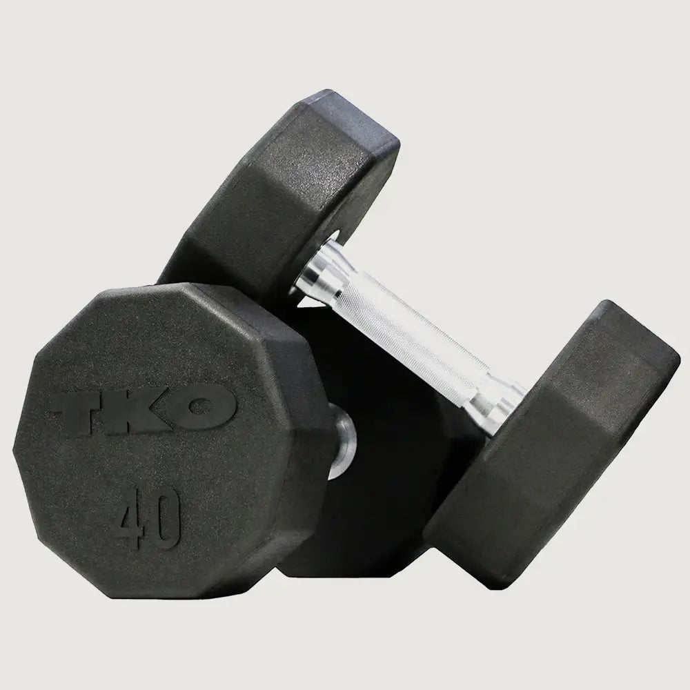TKO 10-Sided Rubber Dumbbell Set (LB)