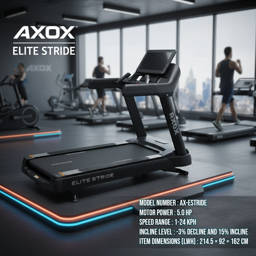 Axox Fitness Elite Stride Commercial Treadmill