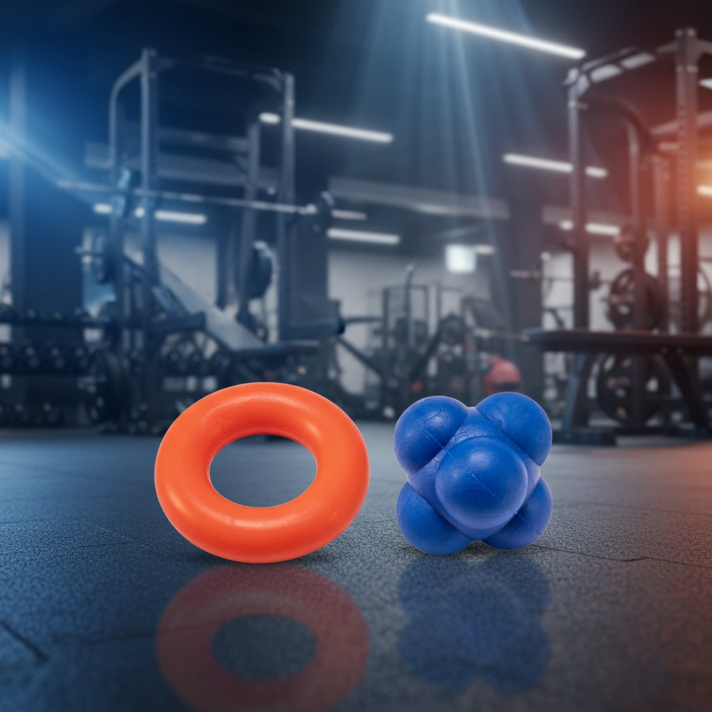 Axox Fitness High-Bounce Reaction Ball With Grip Flex Ring