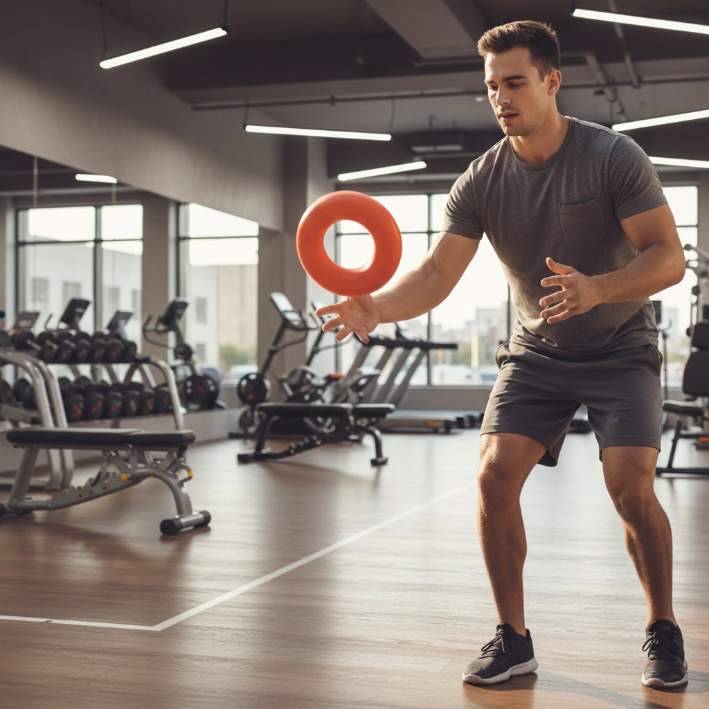 Axox Fitness High-Bounce Reaction Ball With Grip Flex Ring