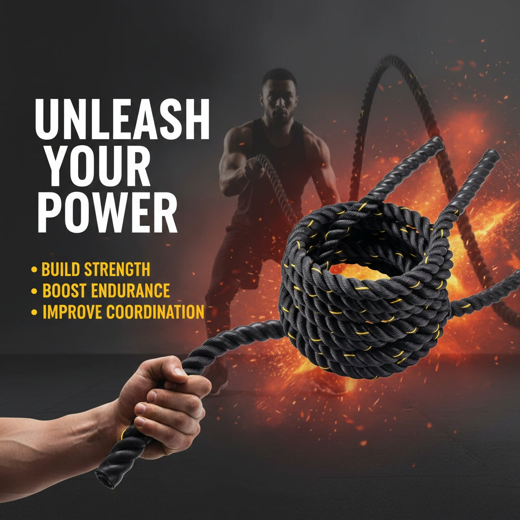 Axox Fitness Power Training Rope - 30 ft
