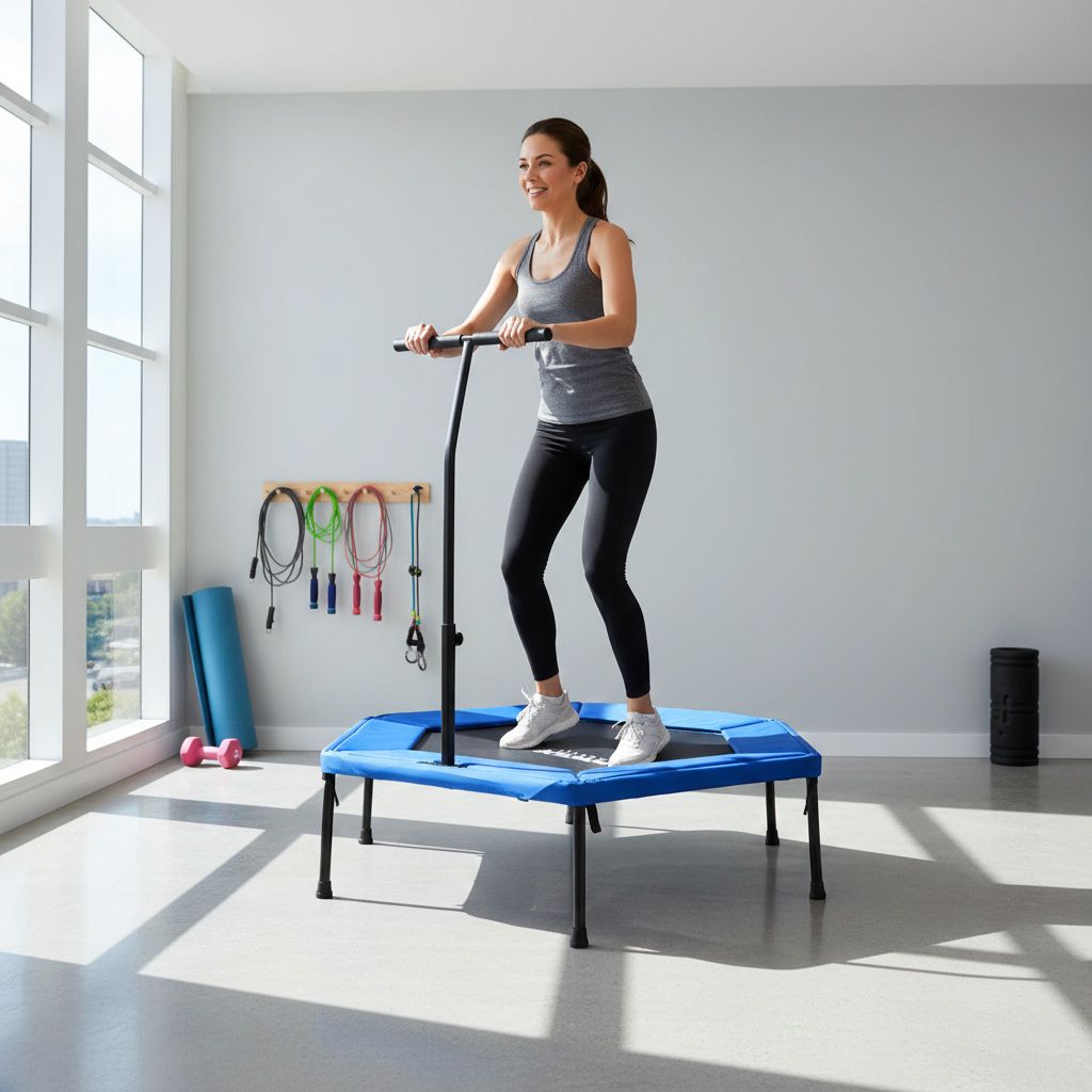 Axox Fitness Hexagonal Trampoline With Handle - 50 Inch