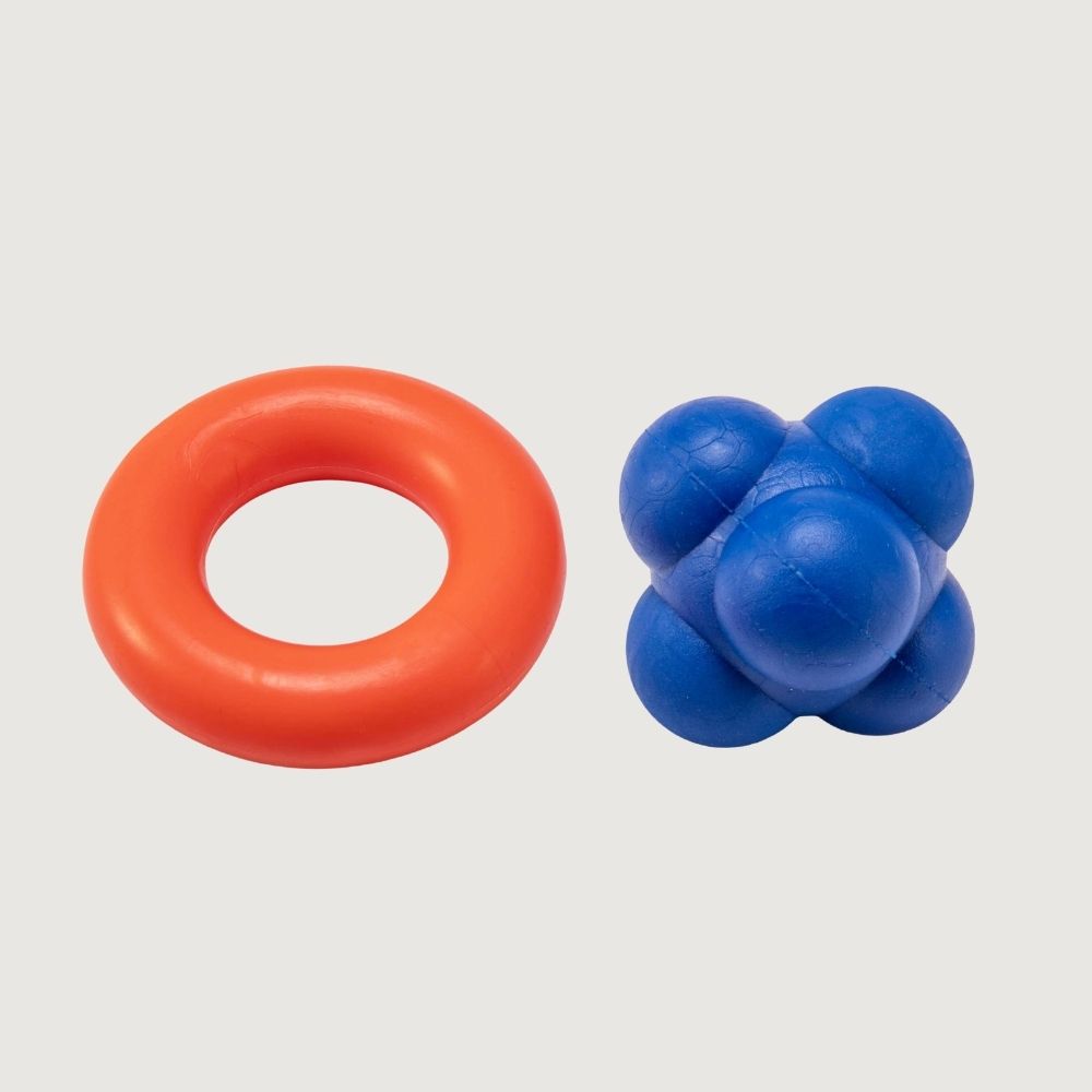 Axox Fitness High-Bounce Reaction Ball With Grip Flex Ring