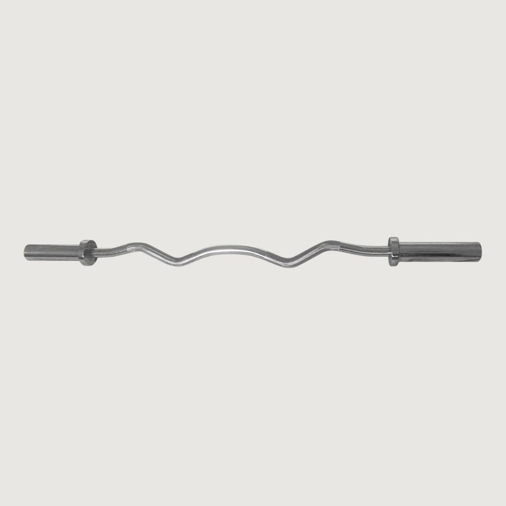 Axox Fitness 4 ft Olympic Chromed Curl Bar - 10 kg