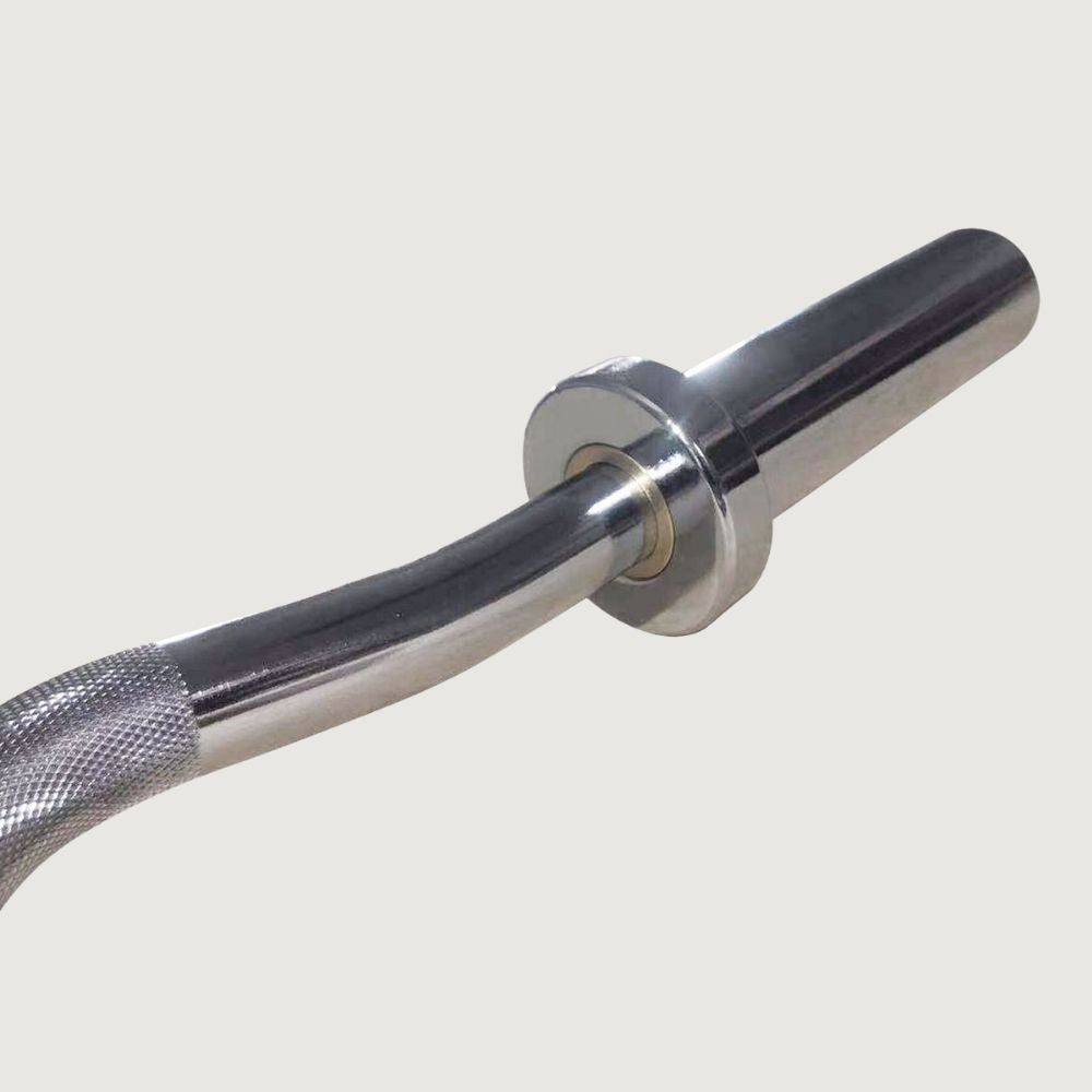 Axox Fitness 4 ft Olympic Chromed Curl Bar - 10 kg