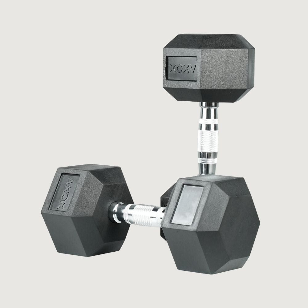 Axox Fitness Rubber Coated Hex Dumbbells