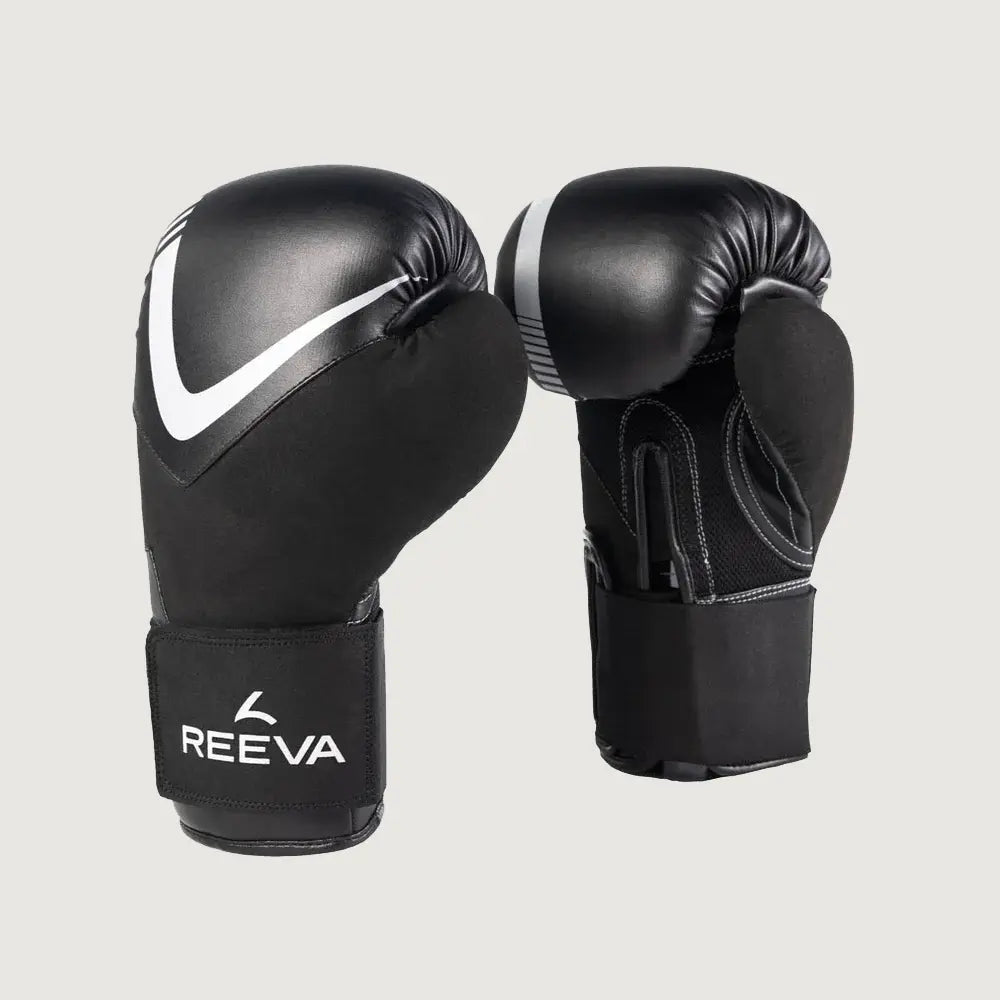 Reeva Boxing Gloves Leather - Silver