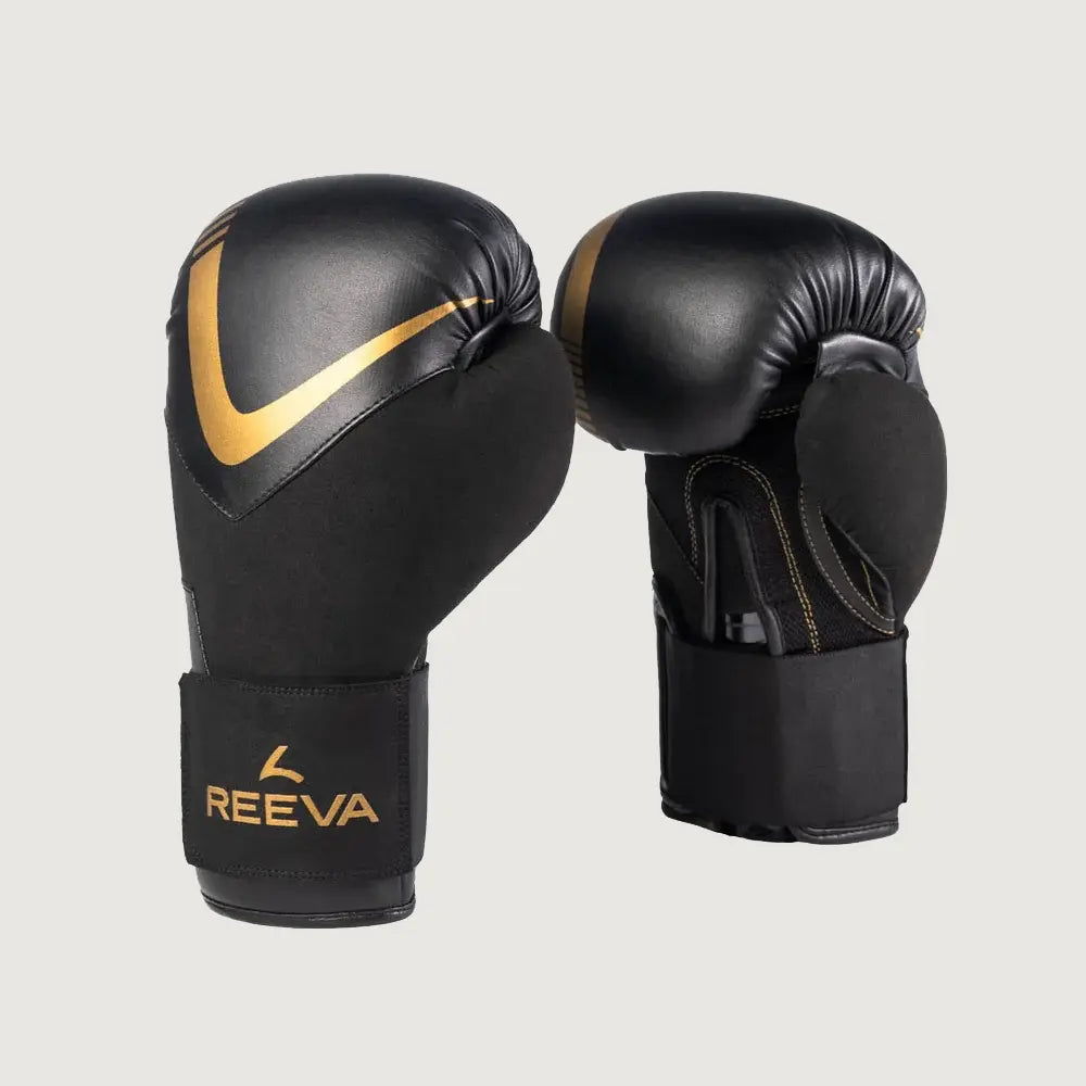 Reeva Boxing Gloves Leather - Gold