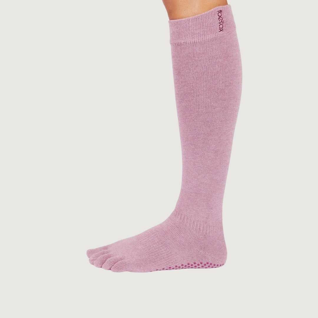 ToeSox Full Toe Scrunch Knee High Grip Socks