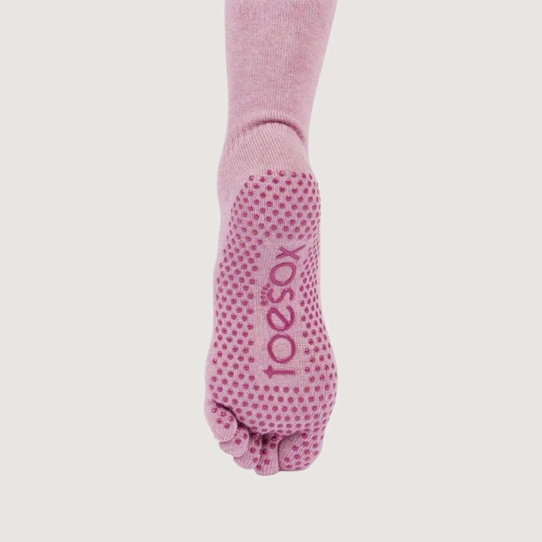 ToeSox Full Toe Scrunch Knee High Grip Socks