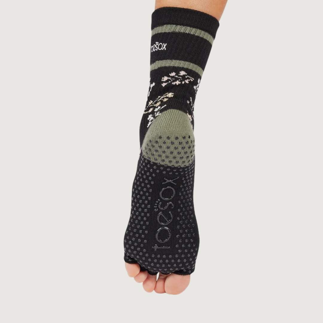 ToeSox Half Toe Crew Grip Socks