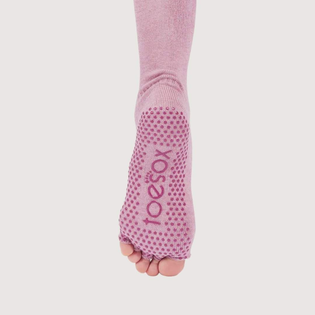ToeSox Half Toe Scrunch Knee High Grip Socks
