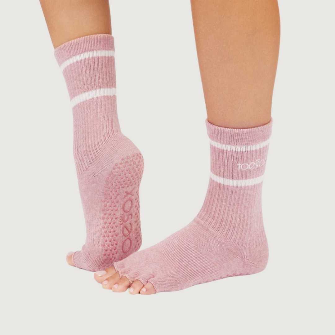 ToeSox Half Toe Crew Grip Socks