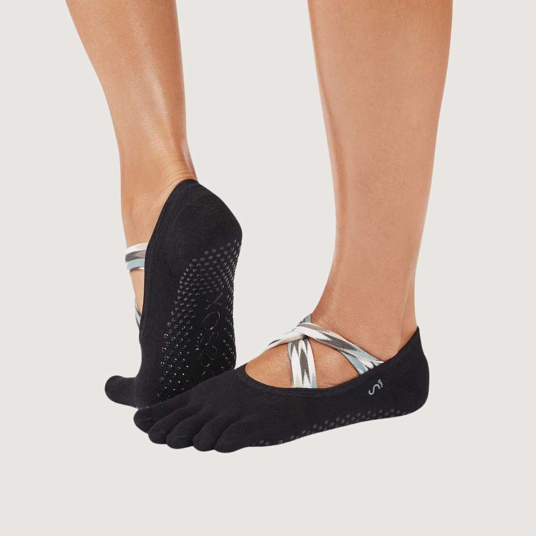 ToeSox Full Toe Ultra Fine Knit Ivy Grip Socks