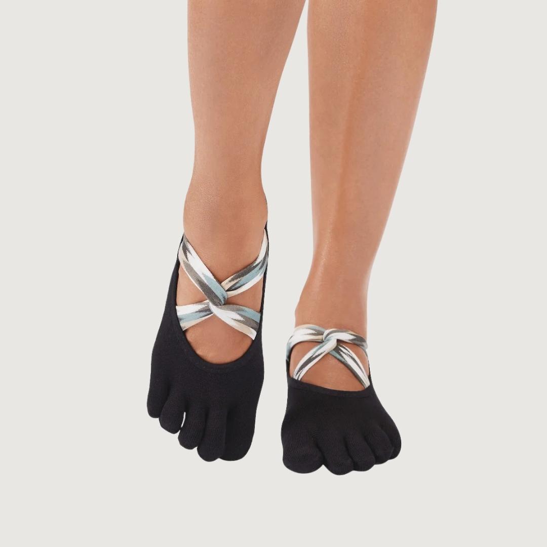ToeSox Full Toe Ultra Fine Knit Ivy Grip Socks