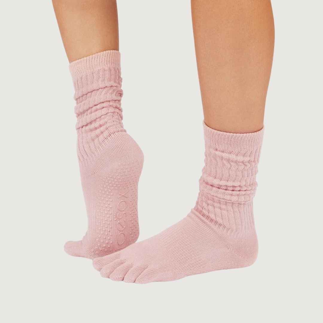 ToeSox Full Toe Slouch Grip Socks