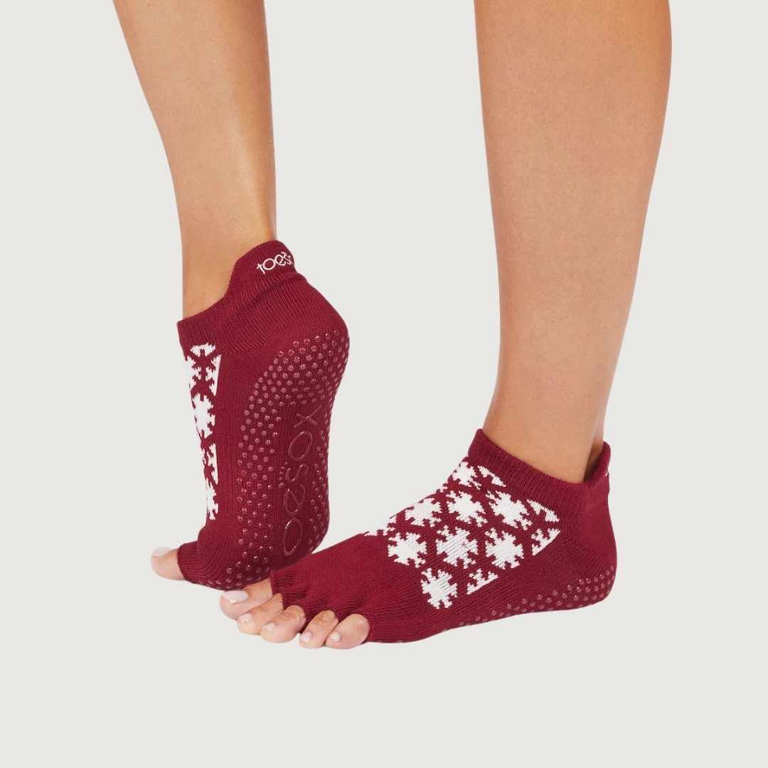 ToeSox Half Toe Low Rise Grip Socks