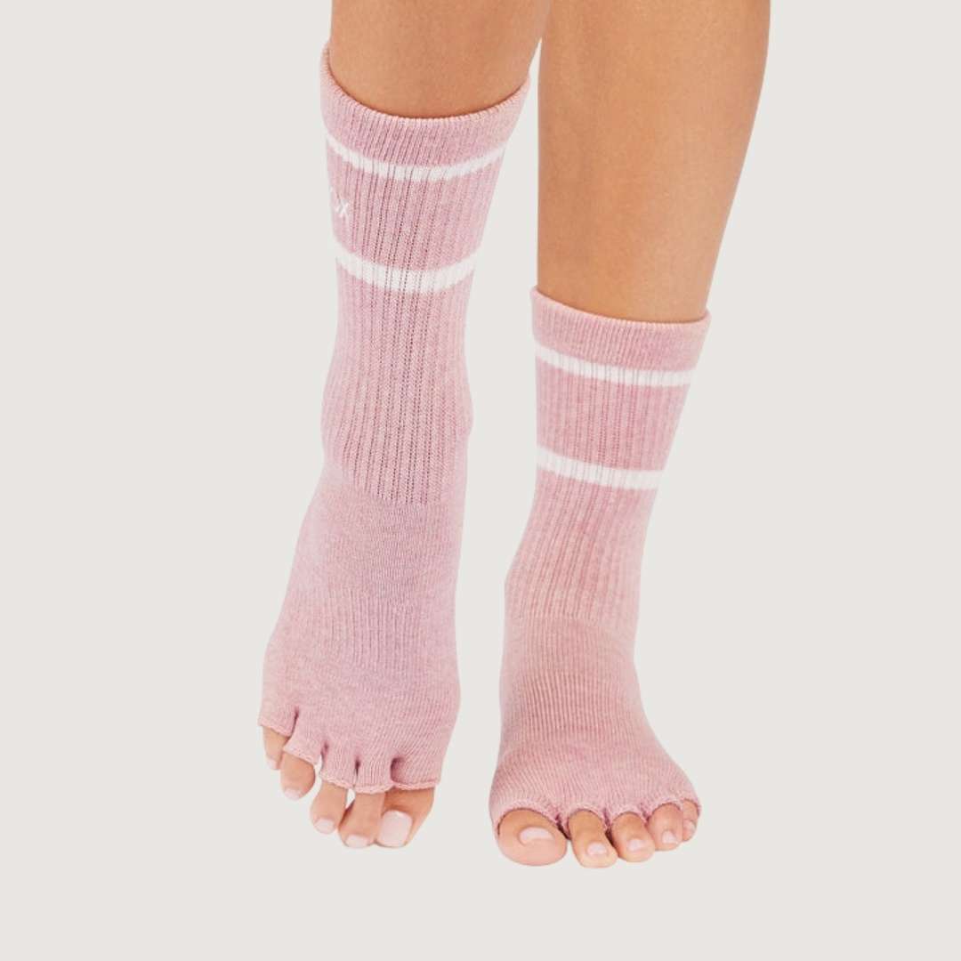 ToeSox Half Toe Crew Grip Socks