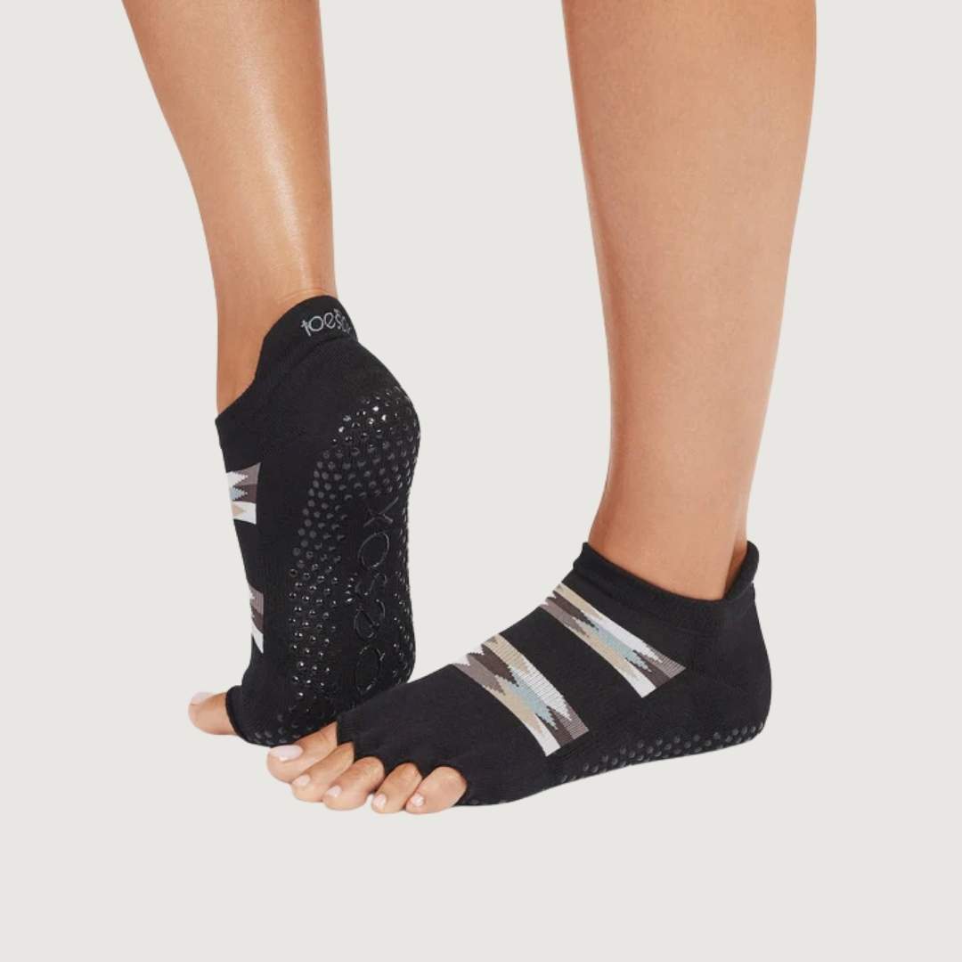 ToeSox Half Toe Ultra Fine Knit Low Rise Grip Socks