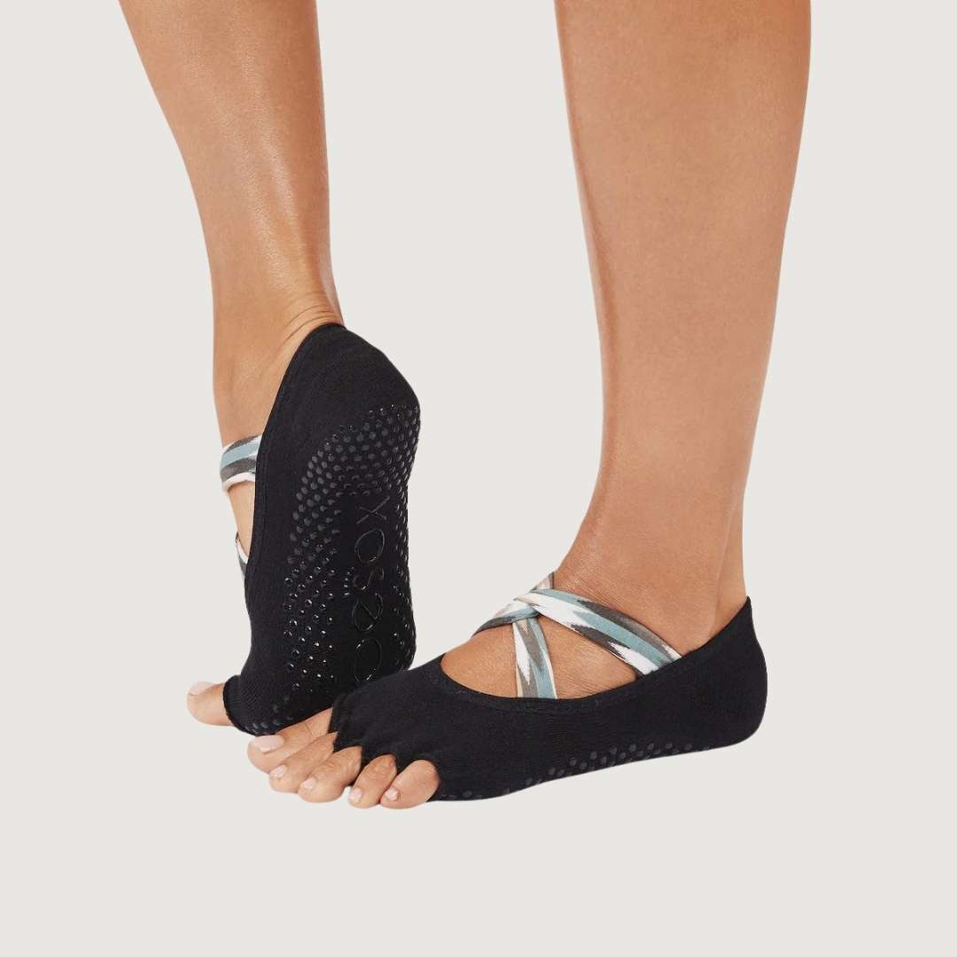 ToeSox Half Toe Ultra Fine Knit Ivy Grip Socks