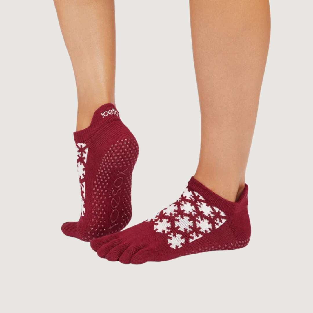 ToeSox Full Toe Low Rise Grip Socks