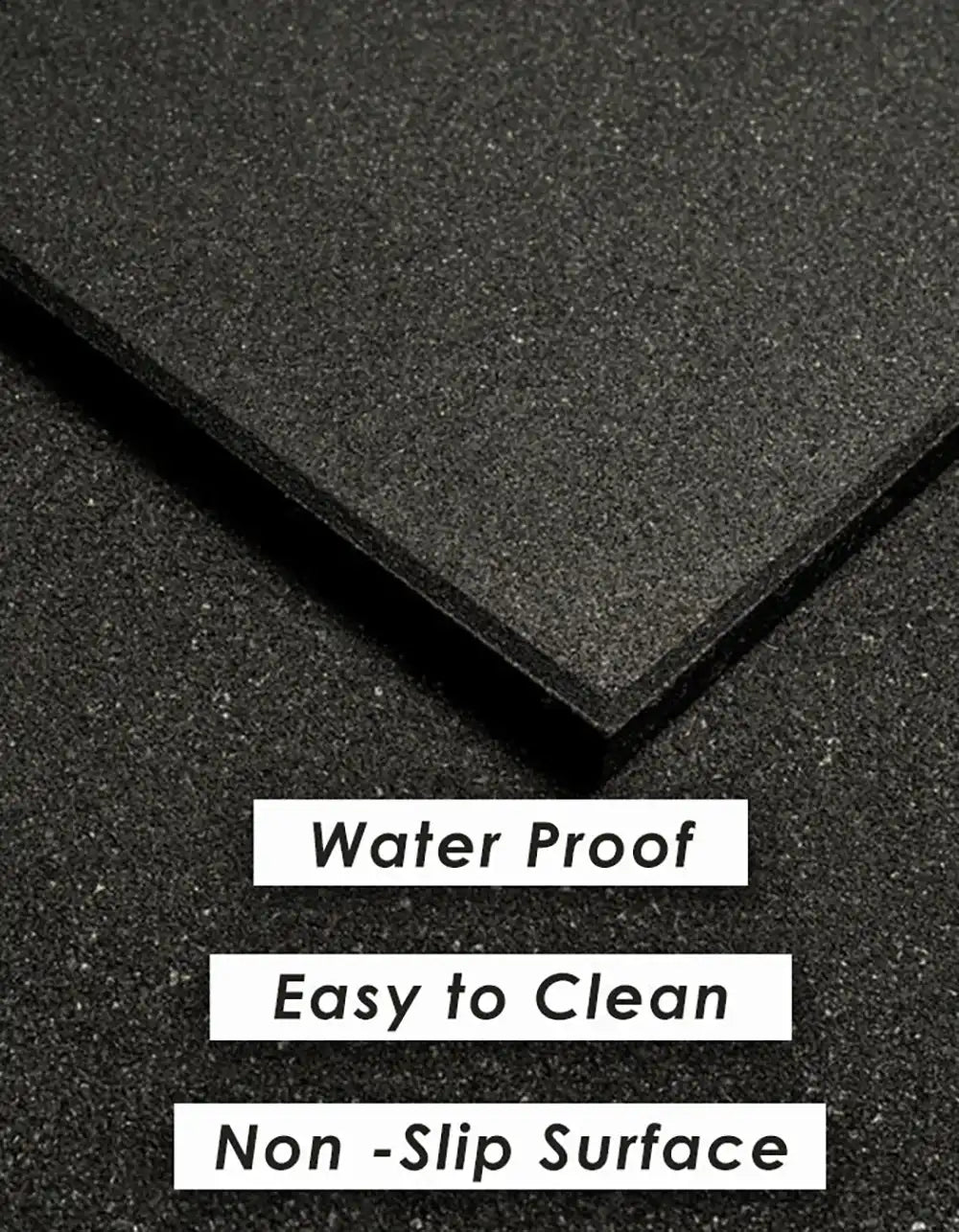 1441 Fitness Commercial Rubber Gym Flooring - 1m x 1m x 20mm - Black