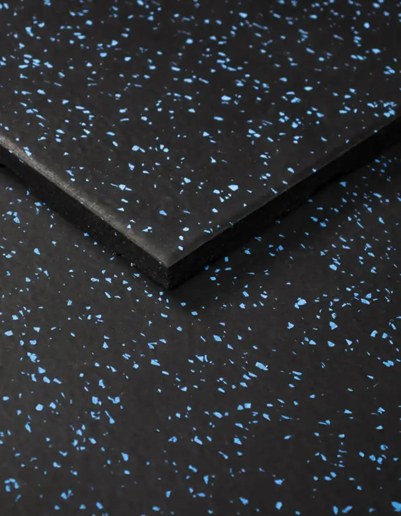 1441 Fitness Commercial Rubber Gym Flooring - 1m x 1m x 20mm - Speckled Blue