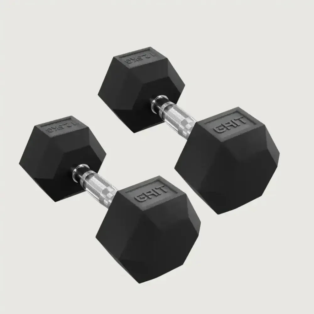 GRIT Hex Dumbbell Home Gym Set – 12.5 kg pair