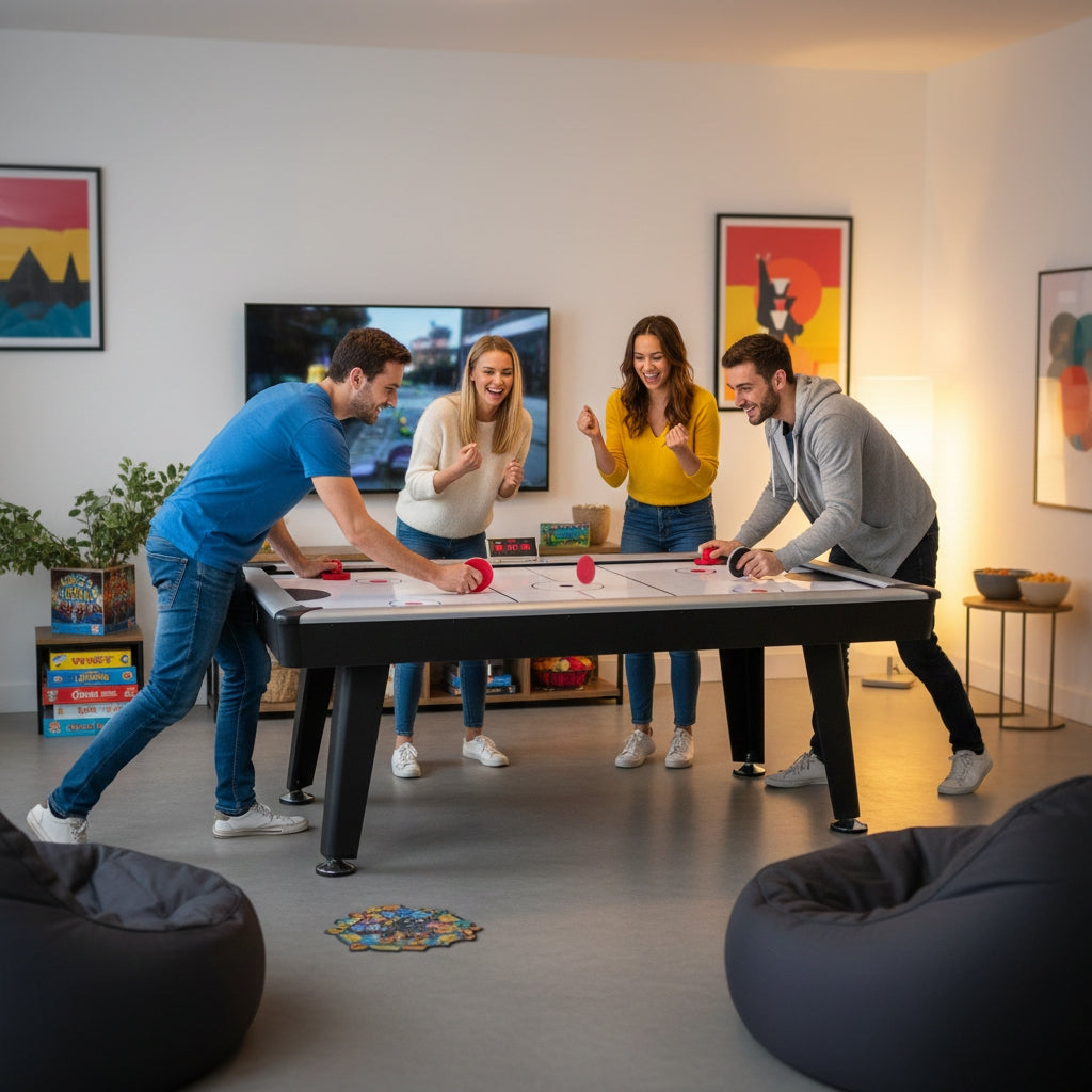 Toronto Air Hockey Table with Electronic Scorer - 7 Ft